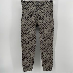 SPANX Seamless Leggings Gray Black Abstract Tie Dye XL